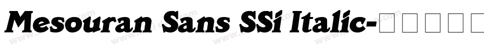 Mesouran Sans SSi Italic字体转换